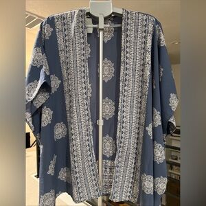 EARTHBOUND Blue and White Mandala Kimono